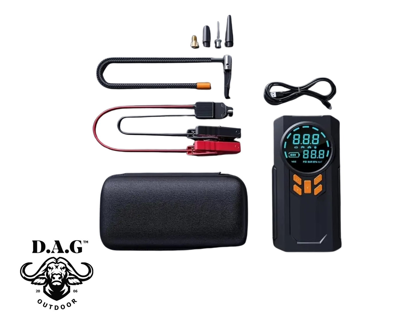 D.A.G Portable Compressor and Jump Starter Kit