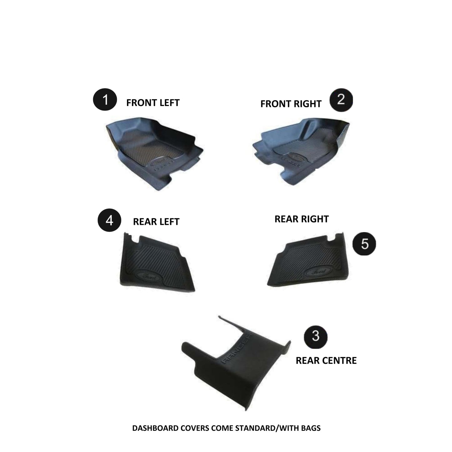 FORD RANGER 2011 - 2022 | LEFT REAR MAT