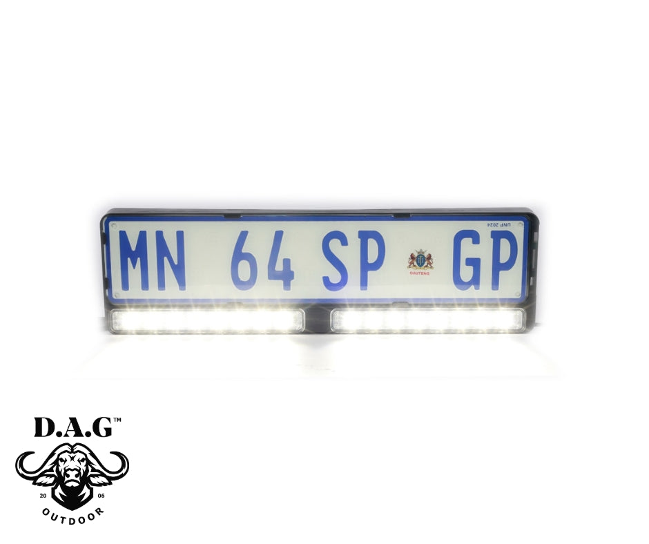 D.A.G Number Plate Bracket with Integrated LED Bar