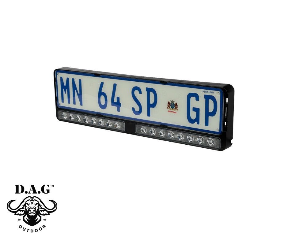 Number Sign Bracket D.A.G Number Plate Bracket with Integrated LED Bar – 4X4 Wholesalers Africa
