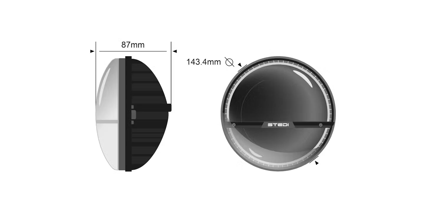 STEDI 5.75 Inch Homage Black 5700K (Single light)