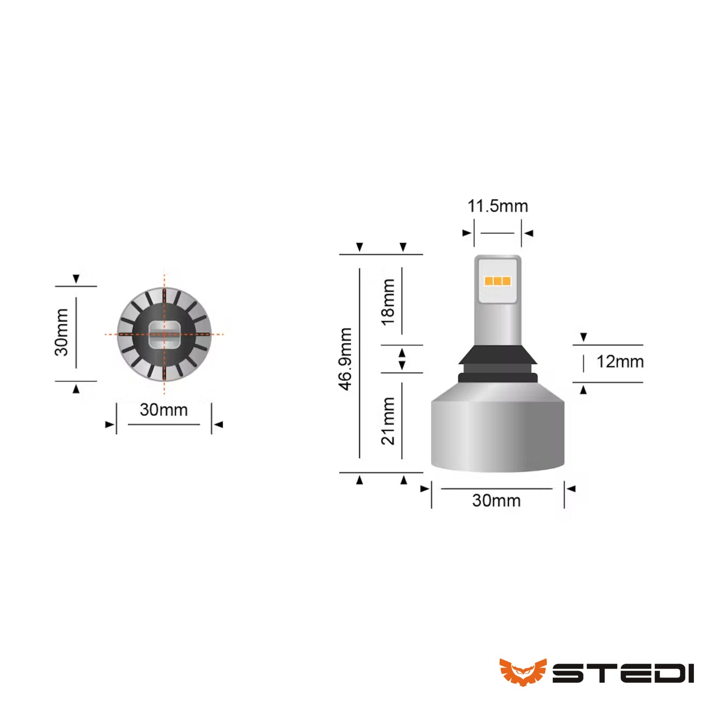 STEDI | 1,000 Lumen T10 / T15 Reverse LED Upgrade (Pair)