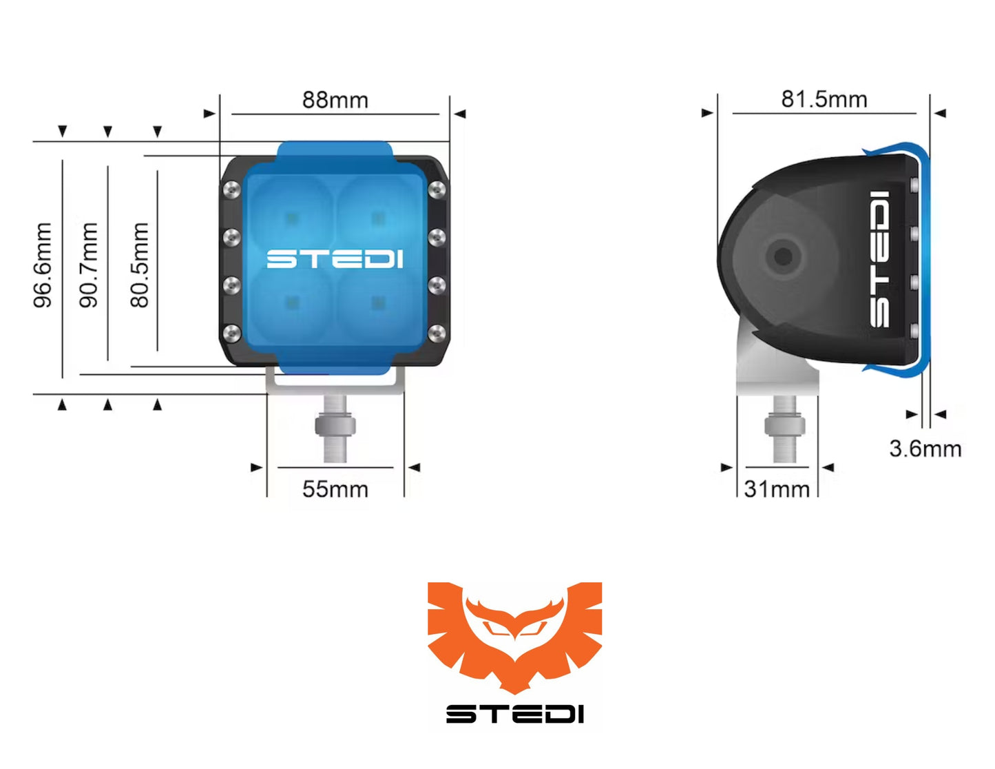 STEDI | C-4 Black Edition LED Light Cube | Spot