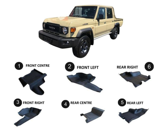 REPLACEMENT MATS | TOYOTA LAND CRUISER 2007-PRESENT DOUBLE CAB FULL KIT