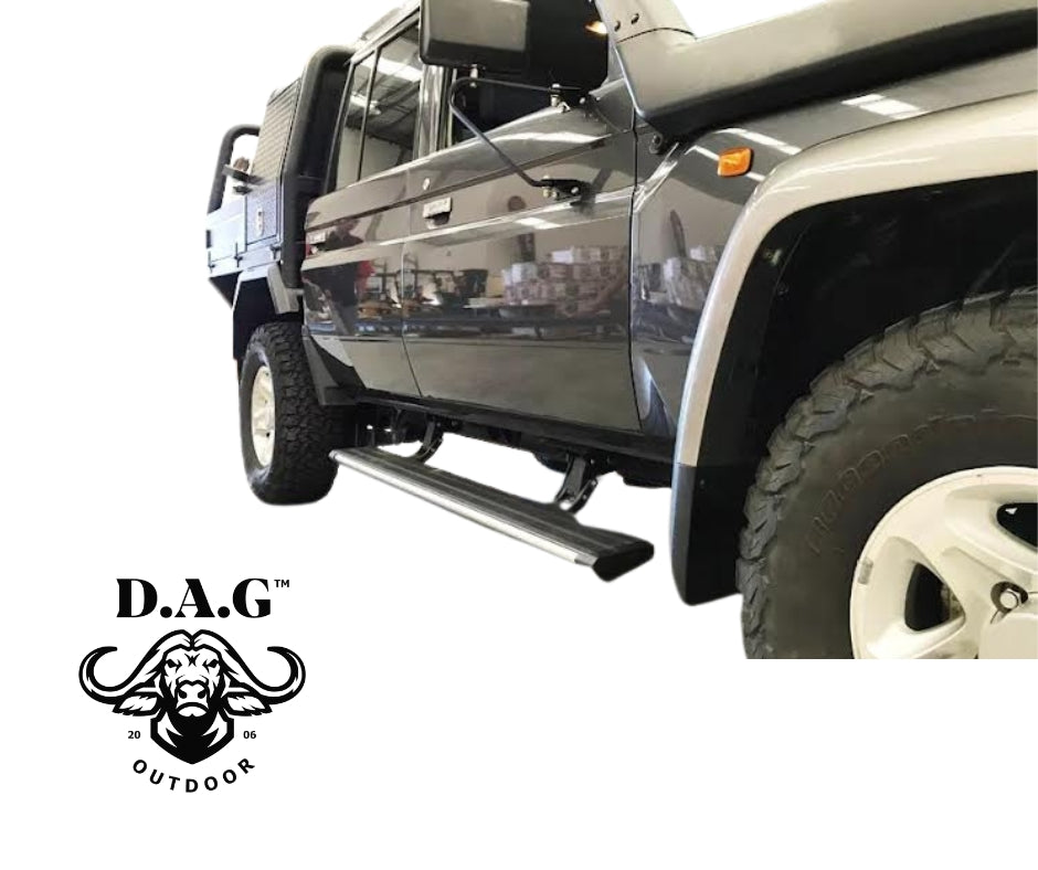 D.A.G LC 79 Series electric side steps (Single Cab)