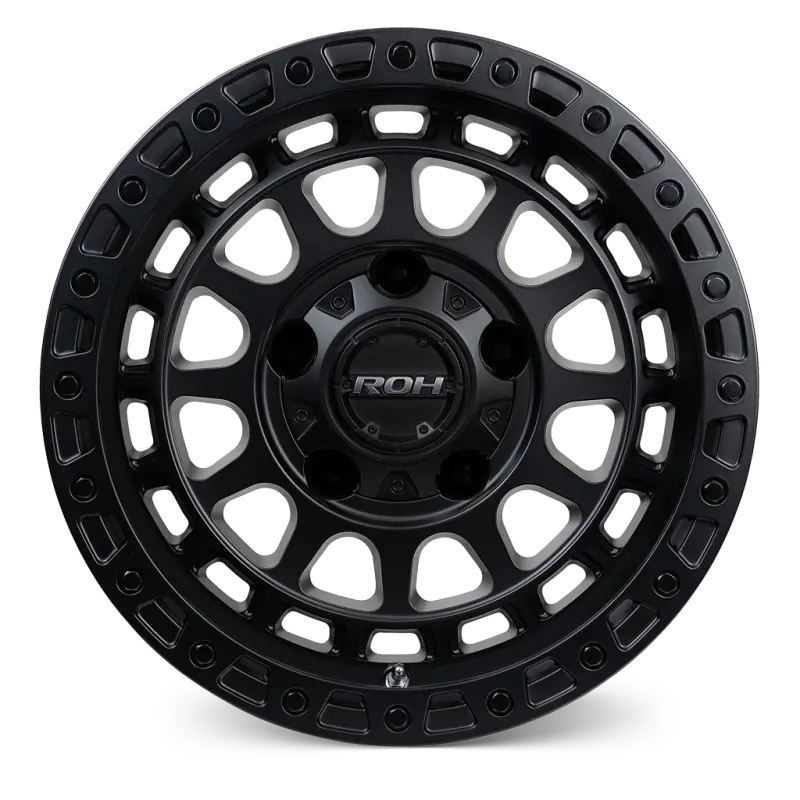 ROH Assault matt black alloy wheel - front view