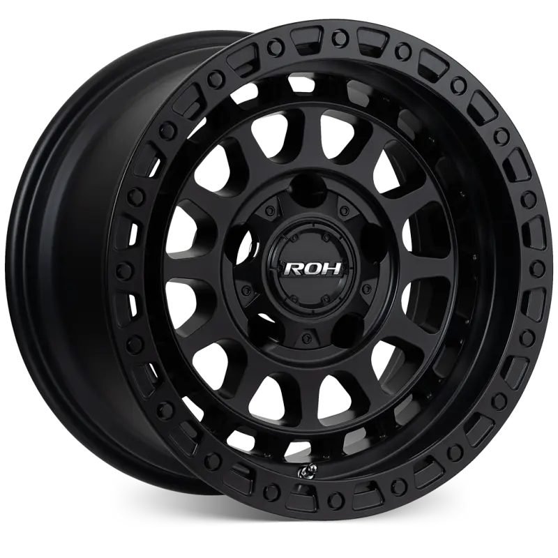 ROH Assault matt black alloy wheel - side view