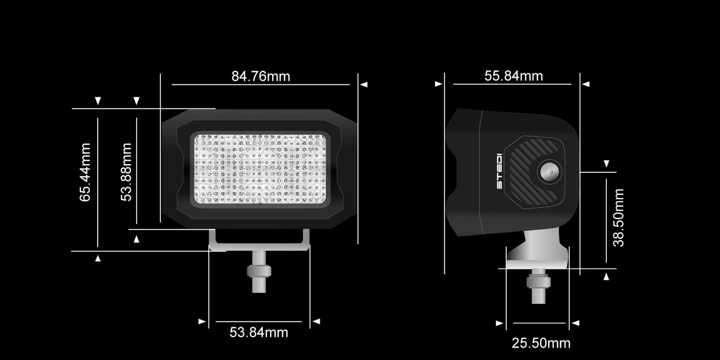 STEDI G2 Black Flood Work Light