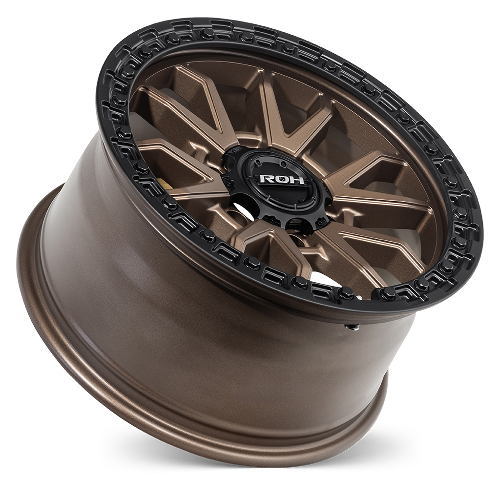 ROH Raid bronze centre black lip 17x9 +35 6/139.7 4x4 alloy wheel - RAD17935BC