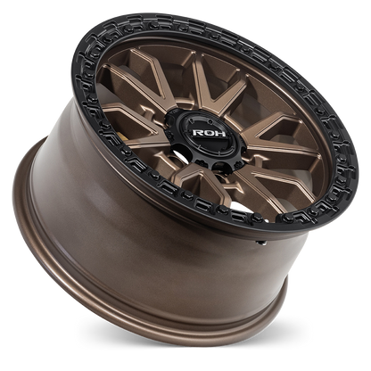 ROH Raid bronze centre black lip 17x9 +35 6/139.7 4x4 alloy wheel - RAD17935BC