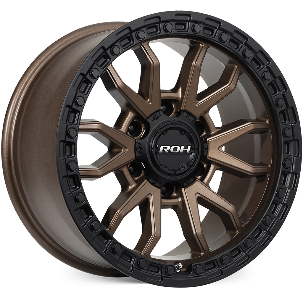 ROH Raid bronze centre black lip 4x4 alloy wheel - view 2