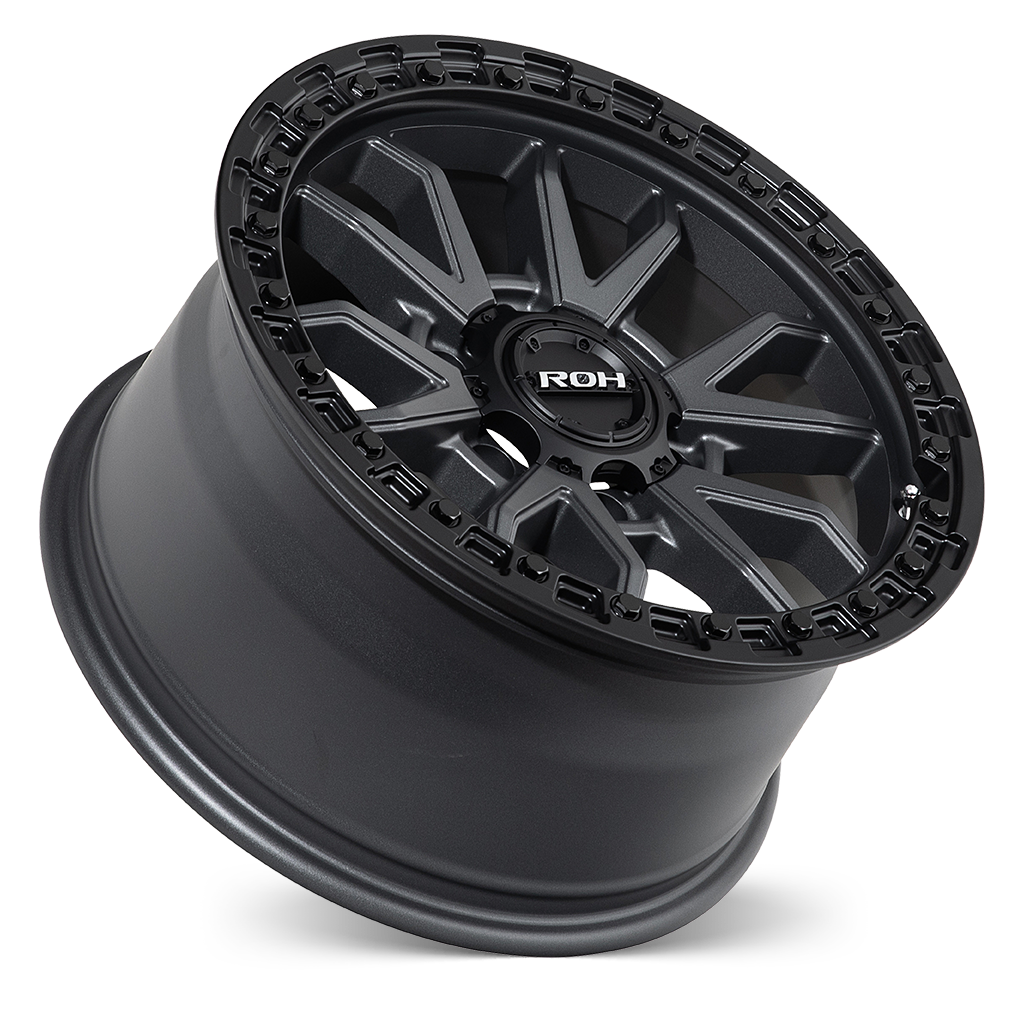ROH Raid graphite centre black lip 17x9 +35 6/139.7 4x4 alloy wheel - RAD17935GC