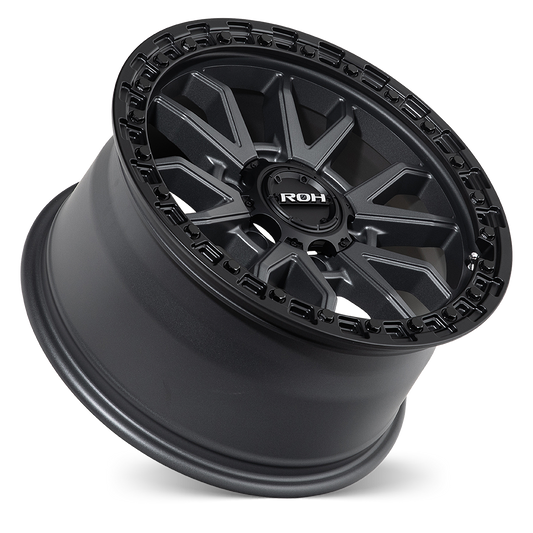 ROH Raid graphite centre black lip 18x9 +35 6/139.7 4x4 alloy wheel - RAD18935GC
