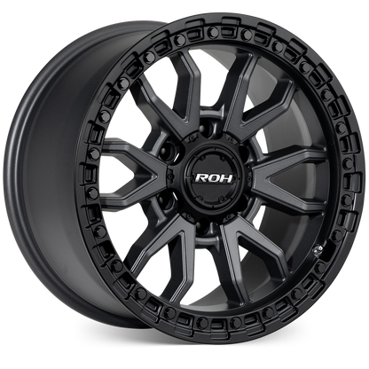 ROH Raid graphite centre black lip 4x4 alloy wheel - view 2