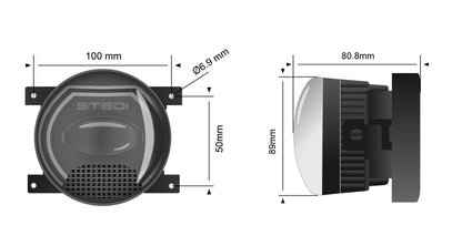 STEDI Universal Type A LED Fog Light with DRL Conversion Kit