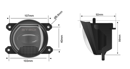 STEDI Universal Type B LED Fog Light with DRL Conversion Kit