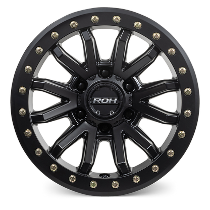 ROH Zullo matt black 4x4 alloy wheel - front view