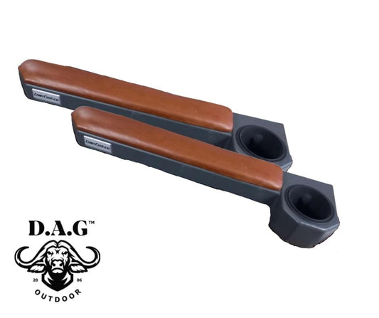 D.A.G | LAND CRUISER 79 Series Armrest & Cup holder [Red/Brown] (magnetic)