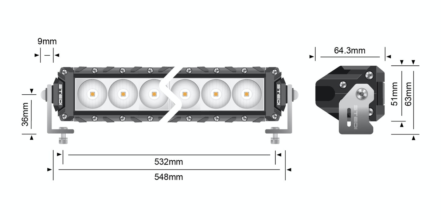 STEDI ST3K 21.5-INCH 20 LED SLIM LED LIGHT BAR