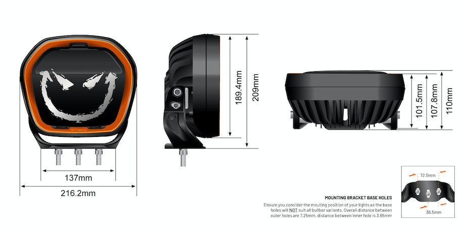 STEDI | Type-X™ Evo LED Driving Lights (PAIR) 8.5''